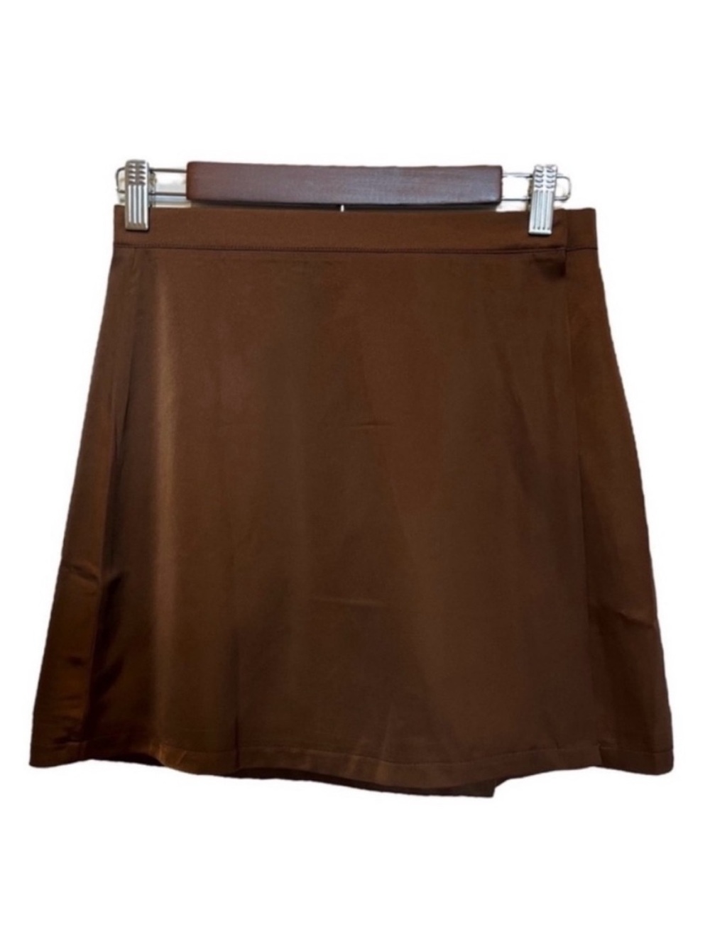 NEW Princess Polly Cara Skirt Brown Size 6 Satin